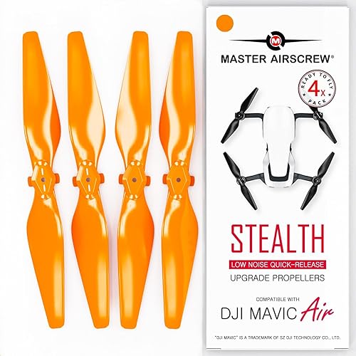 Master Airscrew Stealth Propellers for DJI Mavic Air - Orange, 4 pcs