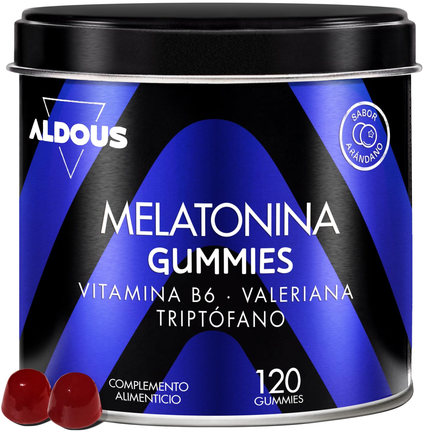Melatonine Gummies 1 mg - 120 Gummies Sommeil (pour 4 mois) avec Tryptophane, Valériane et Vitamine B6 - Bien dormir, sommeil mélatonine, insomnie - Arôme naturel de canneberge