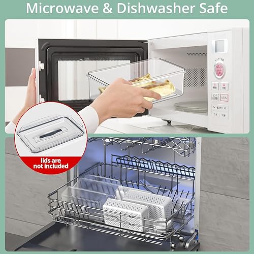 Miniatura 6 de 5 recipientes de almacenamiento de frutas para refrigerador con colador extraíble y tapa de asa, organizadores y almacenamiento de refrigerador,