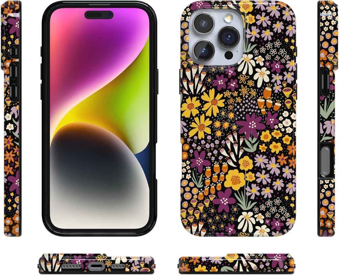 Casely iPhone 16 Pro Max Case | Falling for You | Plum Floral | Compatible with MagSafe | Classic Ultra Slim Design - Image 8