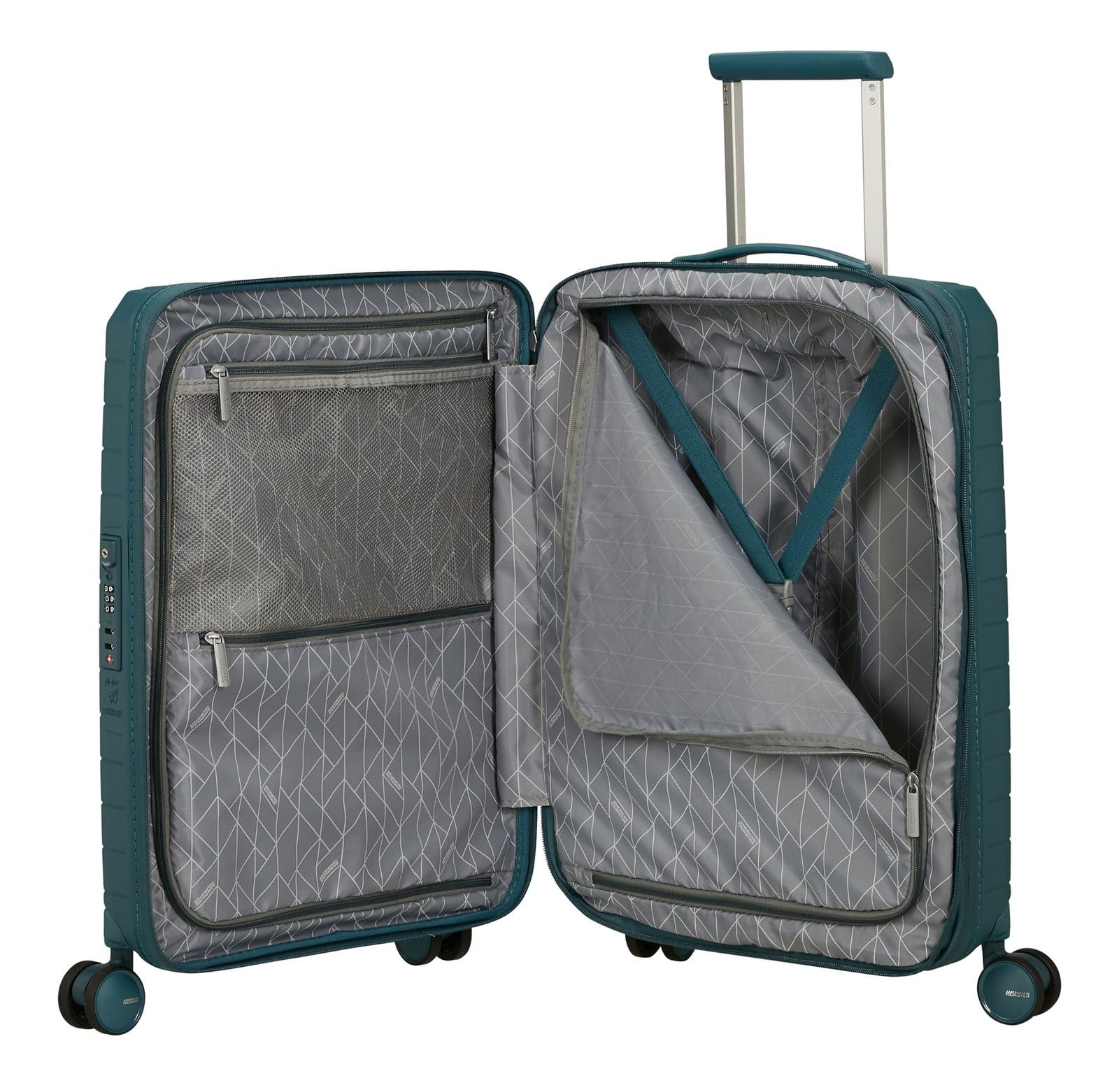 American Tourister carrello Fastforward Spinner 55/20 TSA EXP Trolley Totally Teal petrolio