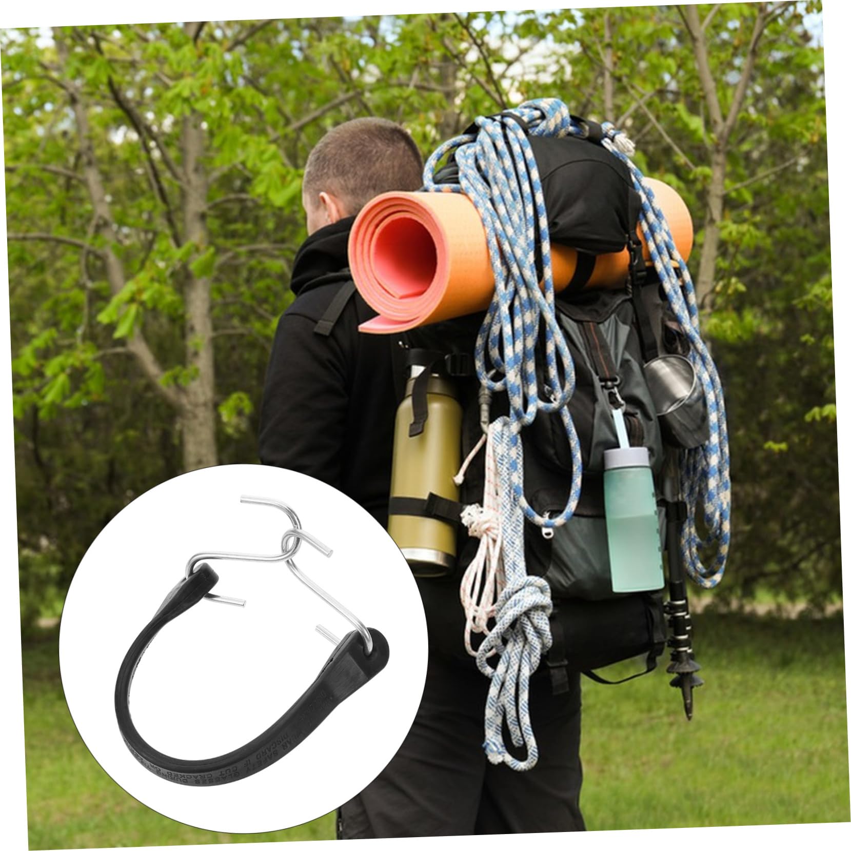 Didiseaon 10piezas Goma Correas de Fijación para Equipaje de Viaje Correas de Conexión para Maletas Gancho para Equipaje Accesorios para Exteriores Cincha Elástica