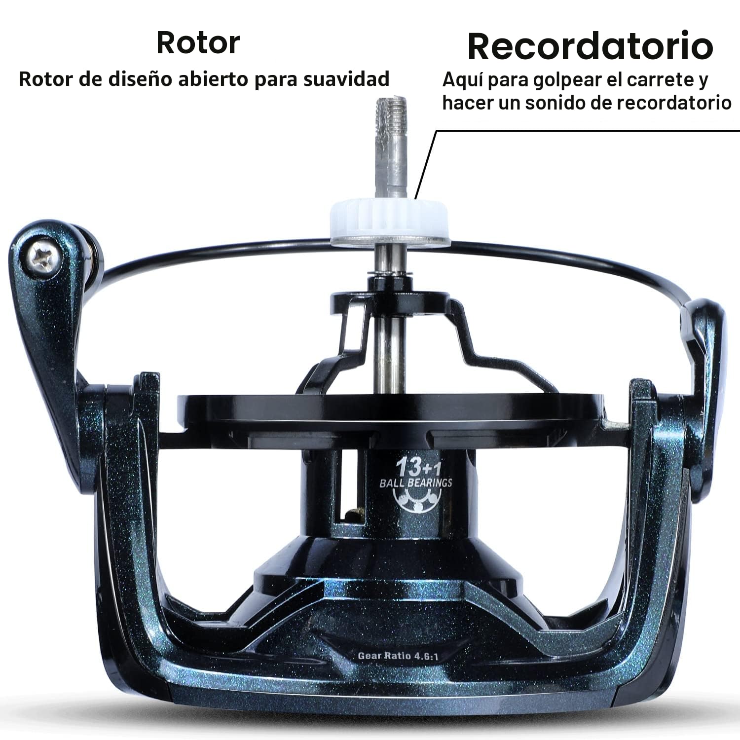 Sougayilang Carrete de pesca de carpa, carrete giratorio suave ultra potente 13+1BB, cuerpo de metal 9000/10000/12000, carretes de pesca de surf para agua salada y agua dulce
