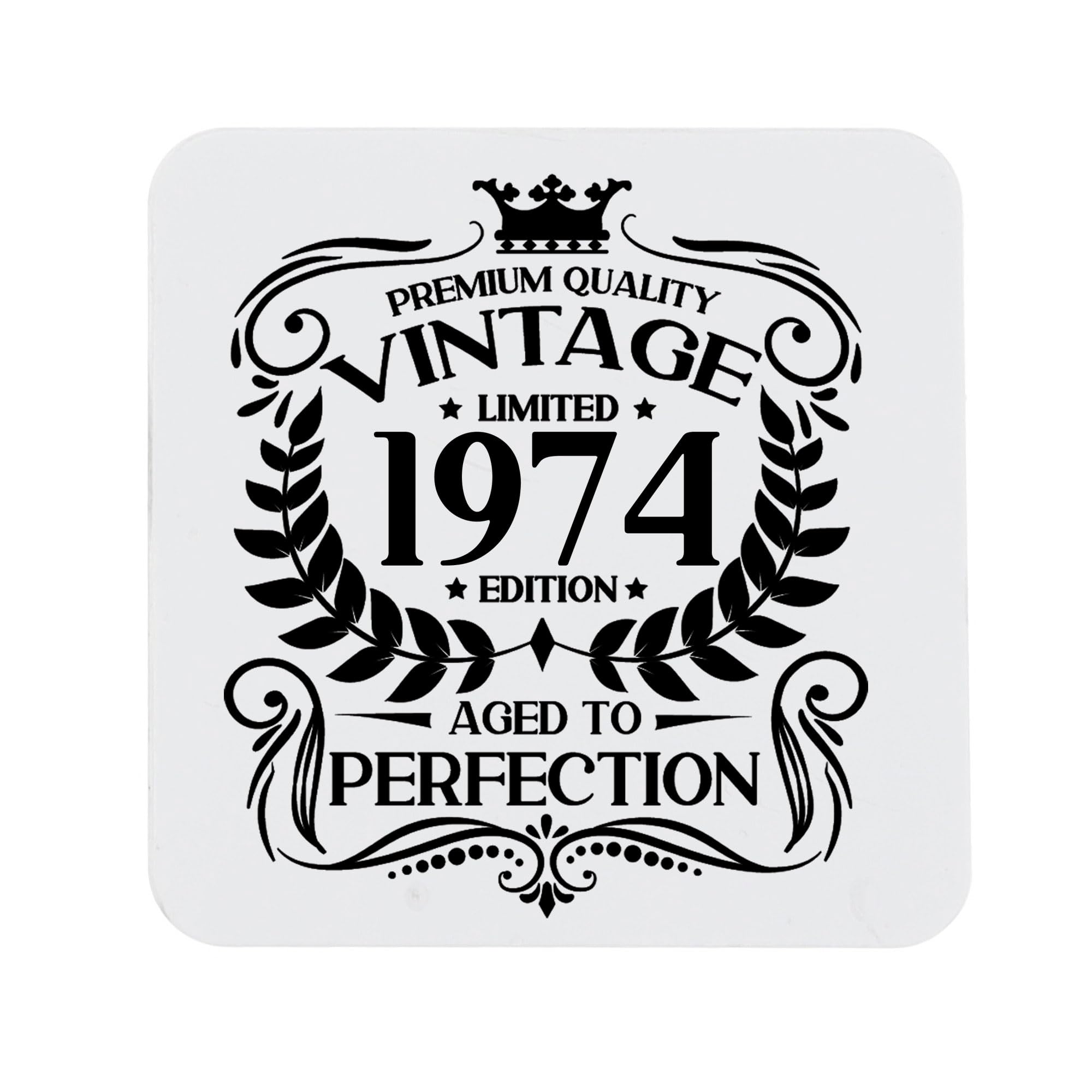 80th Birthday Gift for Men Vintage 1946 Aged to Perfection Engraved Slate Coaster Present for 80 Year Old Etched Natural Slate Placemat (Round Slate) — view 165