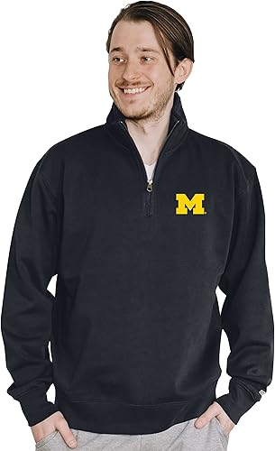 Miniatura 164 de Blue 84 Sudadera con cremallera de un cuarto para hombre de la NCAA Gris