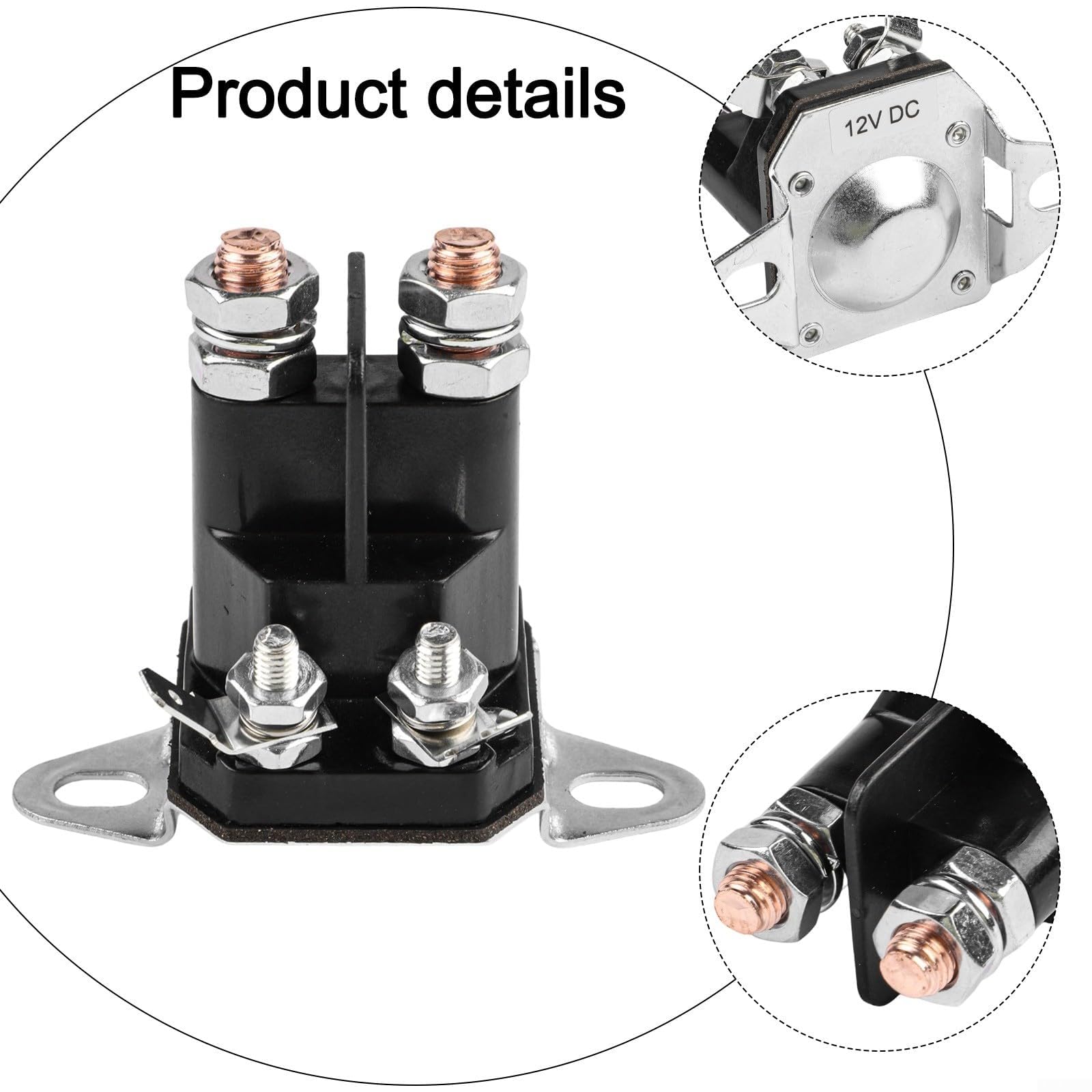 12 V 4-poliger Magnet-Rasenmäher Traktor, einfach zu installieren, Starterrelais, kompatibel mit Castel-Garden Sabo Herkules Gilson