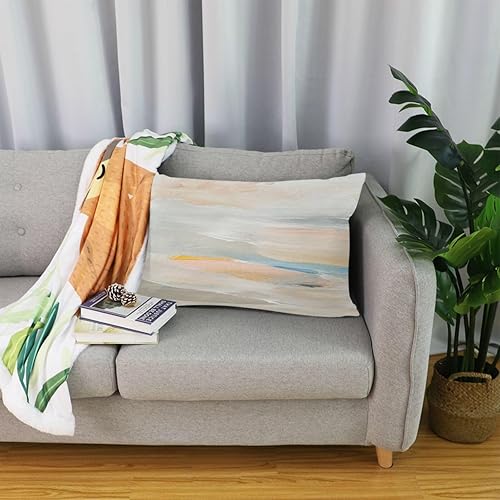 Miniatura 4 de Arte abstracto pintura mini almohada fundas con cremallera 100 algodón cuerpo almohada caso