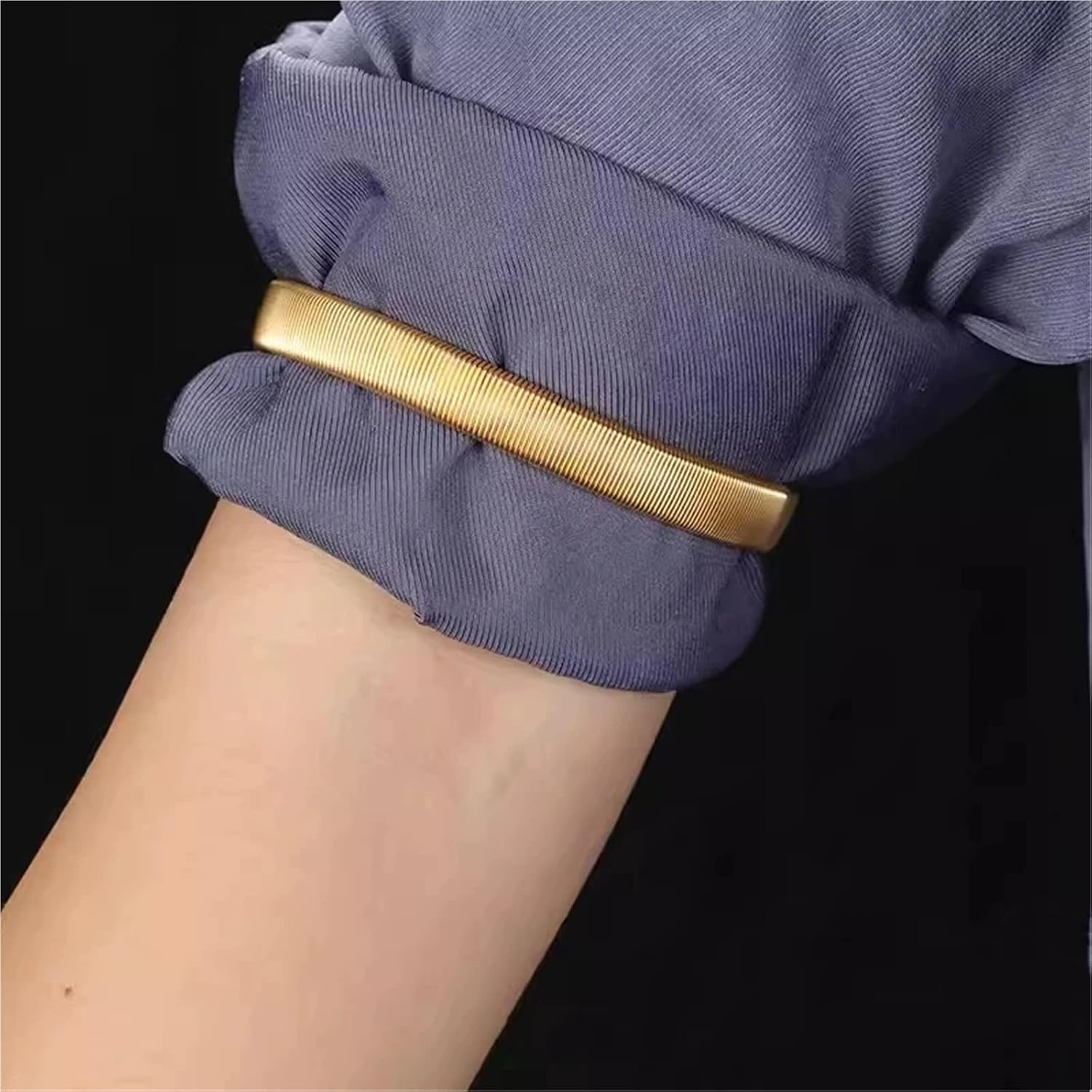 Sleeve Garters 14pcs Men Elasticated Arm Band Unisex Stretchy Metal Sleeve Garters Shirt Holder Anti-Slip Cuff Bands Clothing Accessories(Blue)