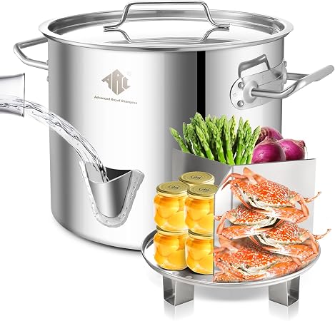 ARC 40QT Stainless Steel Tamale Steamer Pot with Easy-fill Water