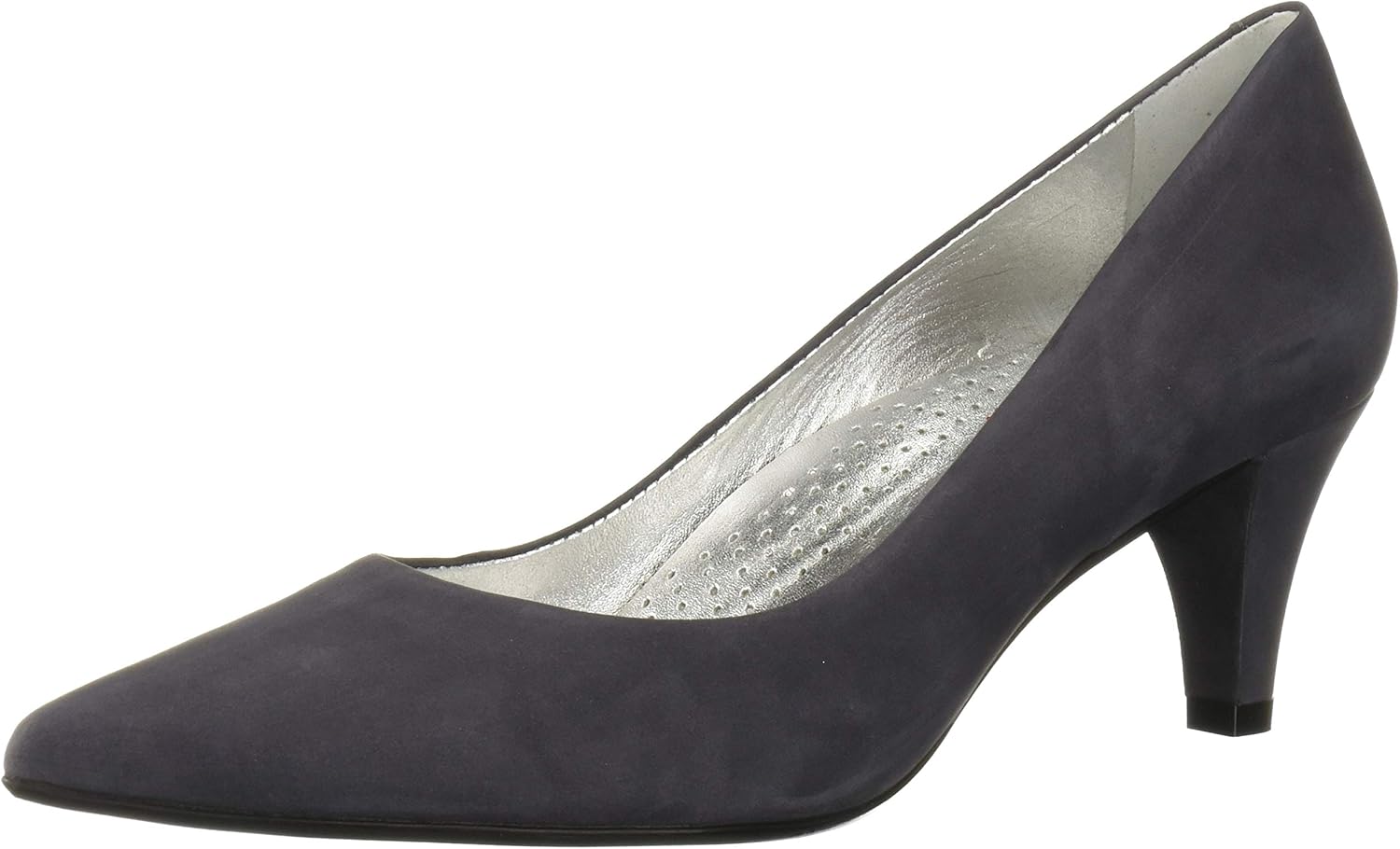 Marc Joseph New York Women's Leather Made in Brazil 2.25 Inch Heel Point Pump, Taupe Nubuck, 5.5 M US