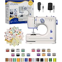 Portable Sewing Machine, Lncludes Beginner Basic Sewing Machine Kit, 12 Stitch Patterns Built-In, Versatile 2-Speed Foot Pedal, Great for Beginners, Adults, Home Use - Blue