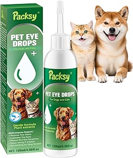 120ml/4.06fl oz Cat and Dog Eye Drops,Soothing Relief for Itchy,Irritated Eyes,All Natural Formula,Tear Stain Remover and ...