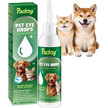 120ml/4.06fl oz Pet Eye Drops for Dogs and Cats,Solution for Redness,Itching and Tear Stains,Fast-Acting,Safe for All Breeds and Sizes