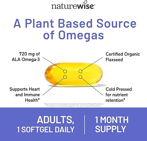 Miniatura 9 de NatureWise 1 Péptidos de colágeno en polvo + ácido hialurónico y vitamina C  sin OMG  30 porciones + 1 aceite de linaza de 1200 mg  orgánico,