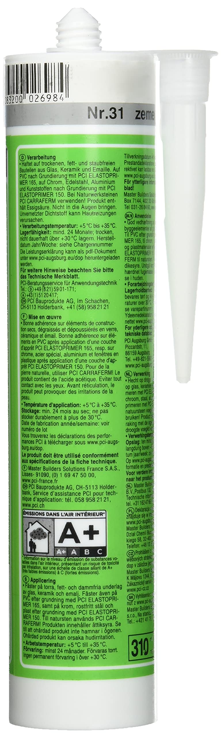 PCI Silicona Para Juntas - cemento gris