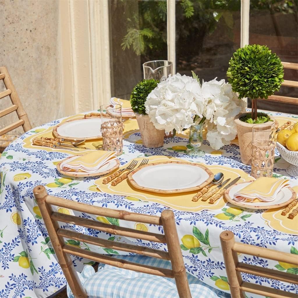 Cotton Embroidered Placemats and Napkins Set of 8 Home Decor Romantic Party Decor Side Table Mat(D)