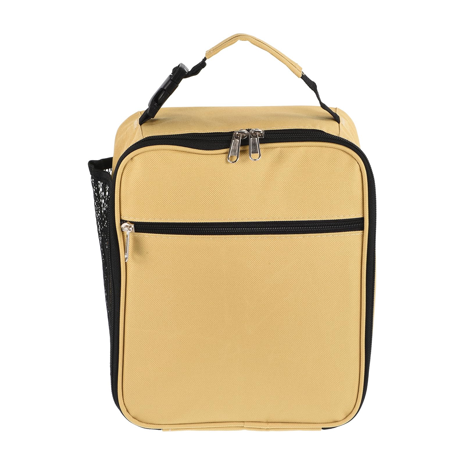 Bolsa de Almuerzo aislada, lonchera Impermeable con Bolsillos/asa, Bolsa de Almuerzo portátil, contenedor de Alimentos para Trabajo de Oficina, Picnic al Aire Libre, Color Caqui