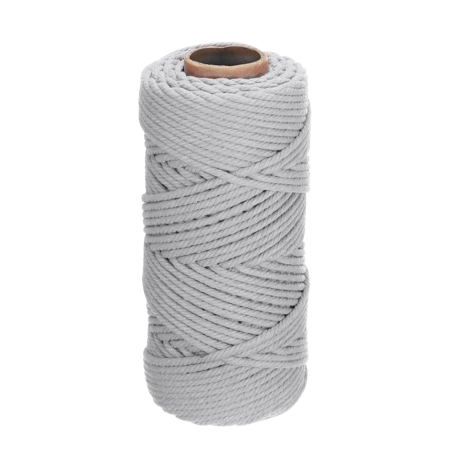 DMiotech 4mm x 80M (87 Yard) Light Gray Natural Cotton Macrame Rope