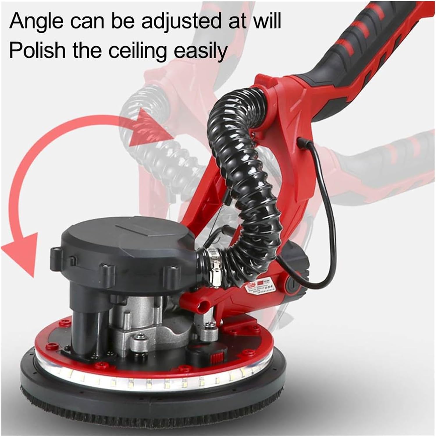 Wall Sander, Electric Drywall Sander 1280W Variable Speed With Automatic Vacuum LED Light Wall Sandpaper Putty Powder Sanding Wall Machine