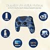 Controlador inalámbrico linhugame para PS5/Pro/Slim/PC - Azul camuflaje | Joysticks Hall/Turbo/Giroscopio de 6 ejes/Panel táctil/Conector de audio de 3.5 mm/Altavoz/Compatible con base de carga original 28 feb 2026 | por linhugame 3