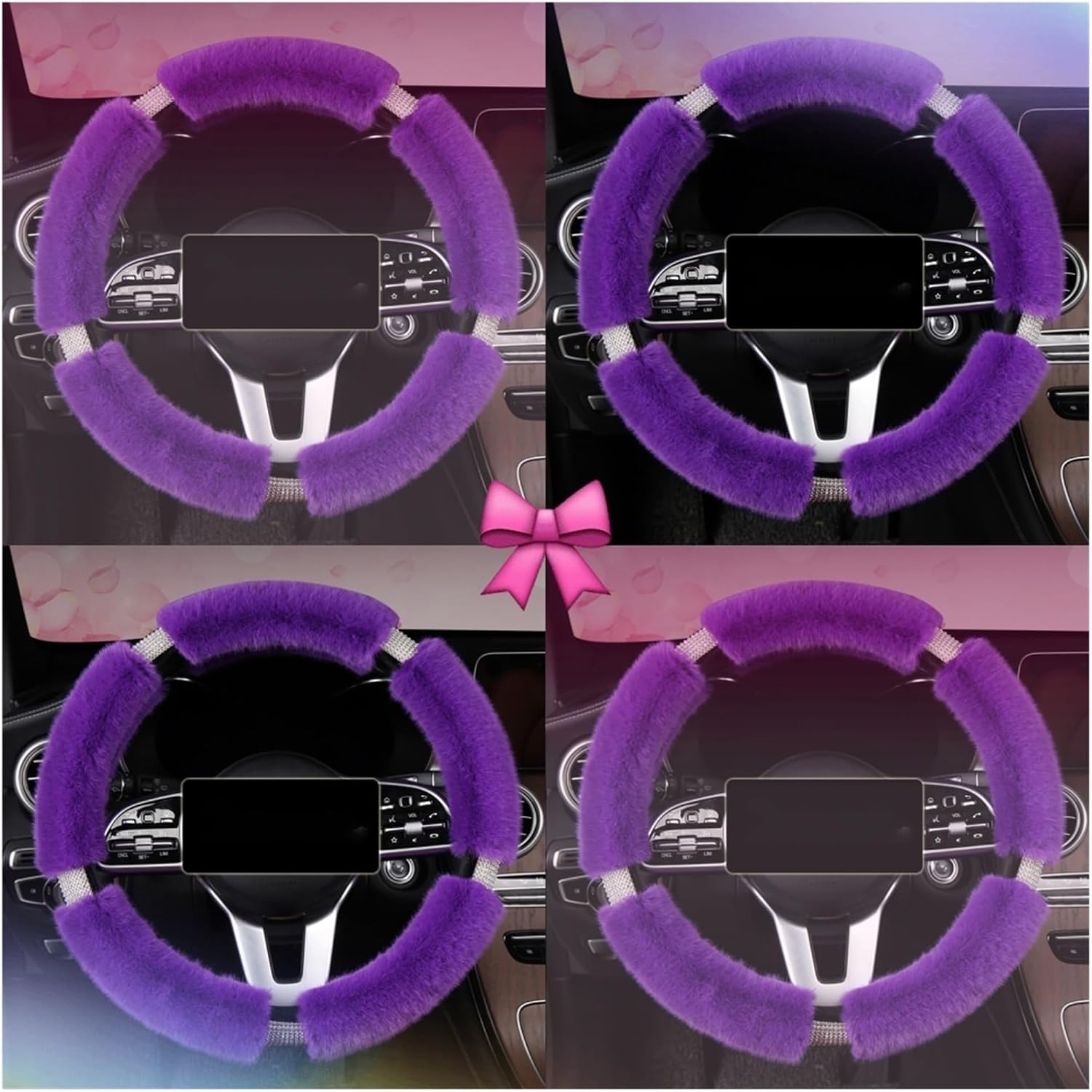 Car Steering Wheel Cover for Audi Car Steering Wheel Cover Plush Car Decoration Fine Handfeel Comfortable and Breathable (Color : 3#)