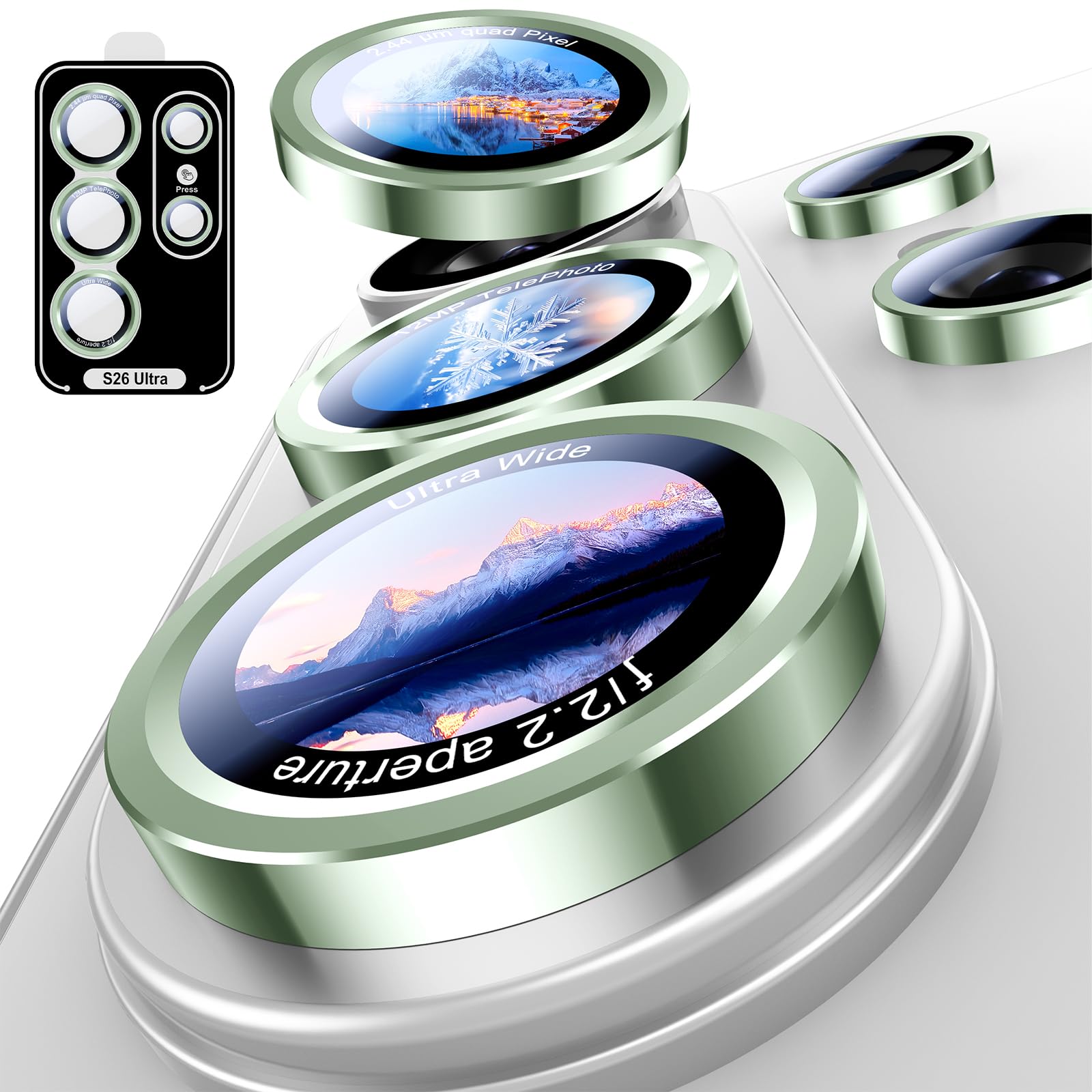 Uyiton for Samsung Galaxy S26 Ultra Camera Lens Protector, Unique Design