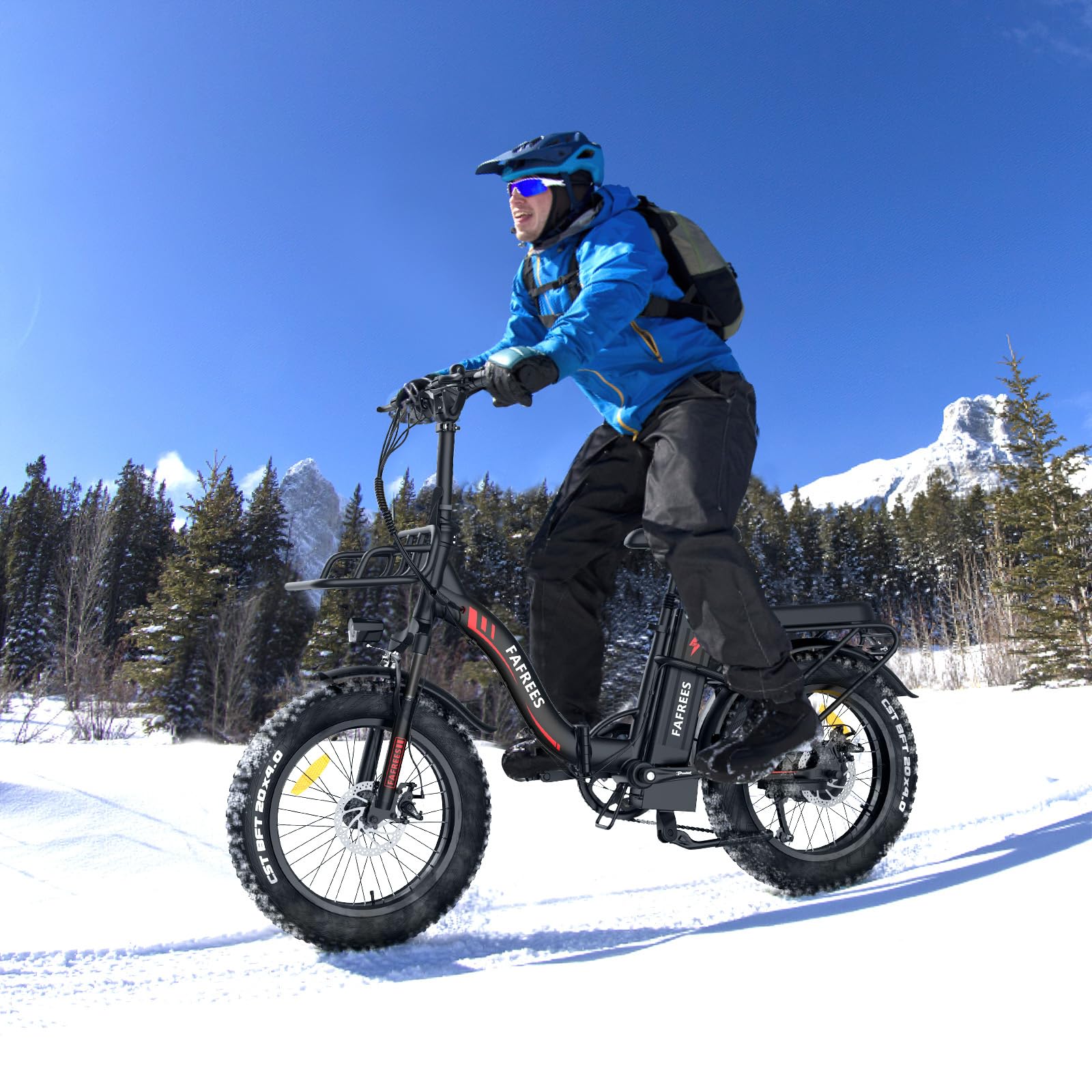 Fafrees E Bike für Männer Frauen, 20 Zoll Elektrofahrrad Faltrad mit 48 V 22.5 Ah herausnehmbarem Akku, 4.0 Fat Tyre Mountain E-Bike mit 7S Gängen, F20 Max