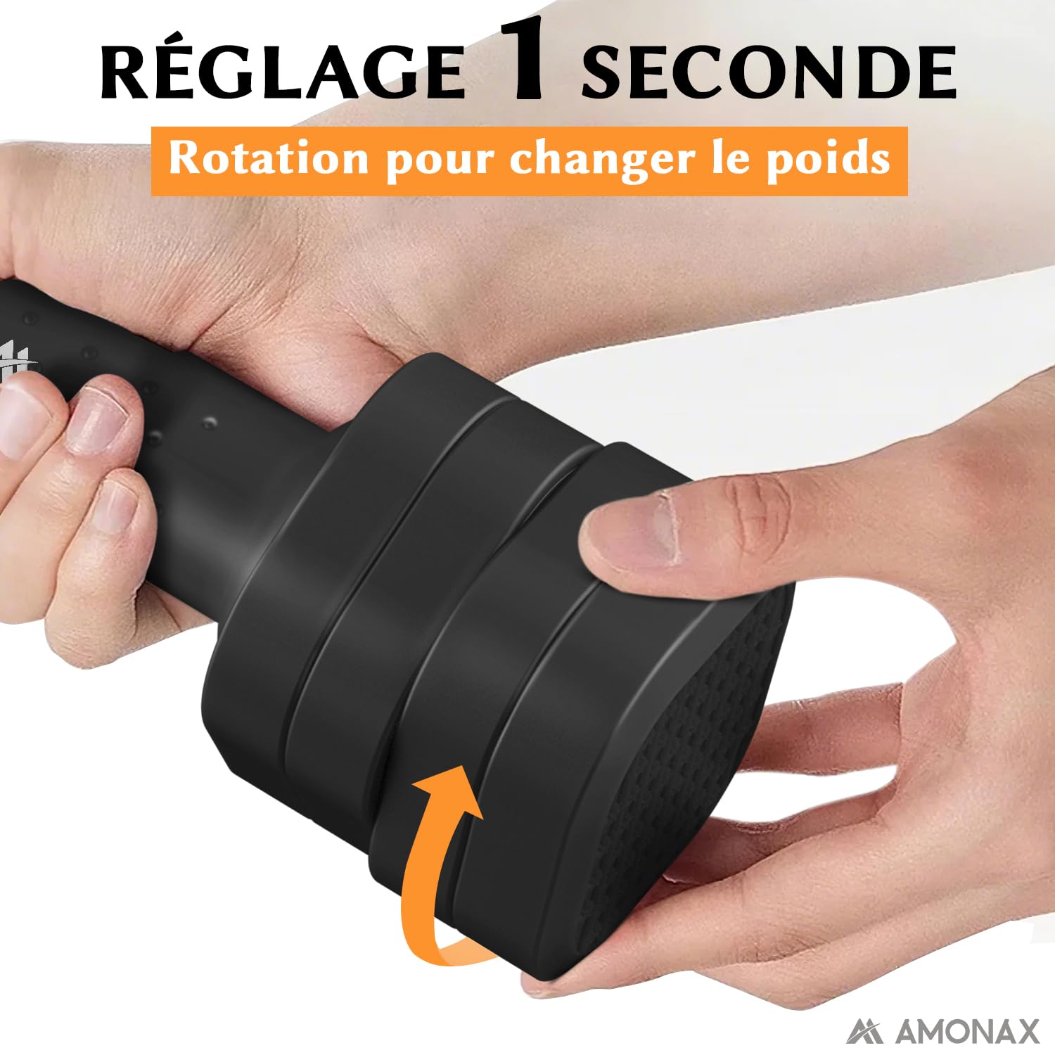 Amonax Haltères Réglables 4 En 1, Kit De Poids 1kg à 2.5kg, Alteres Musculation Femme Et Homme, Dumbbell Set Compact Pour Entraînement De Force, Fitness Et Poids Musculation à La Maison