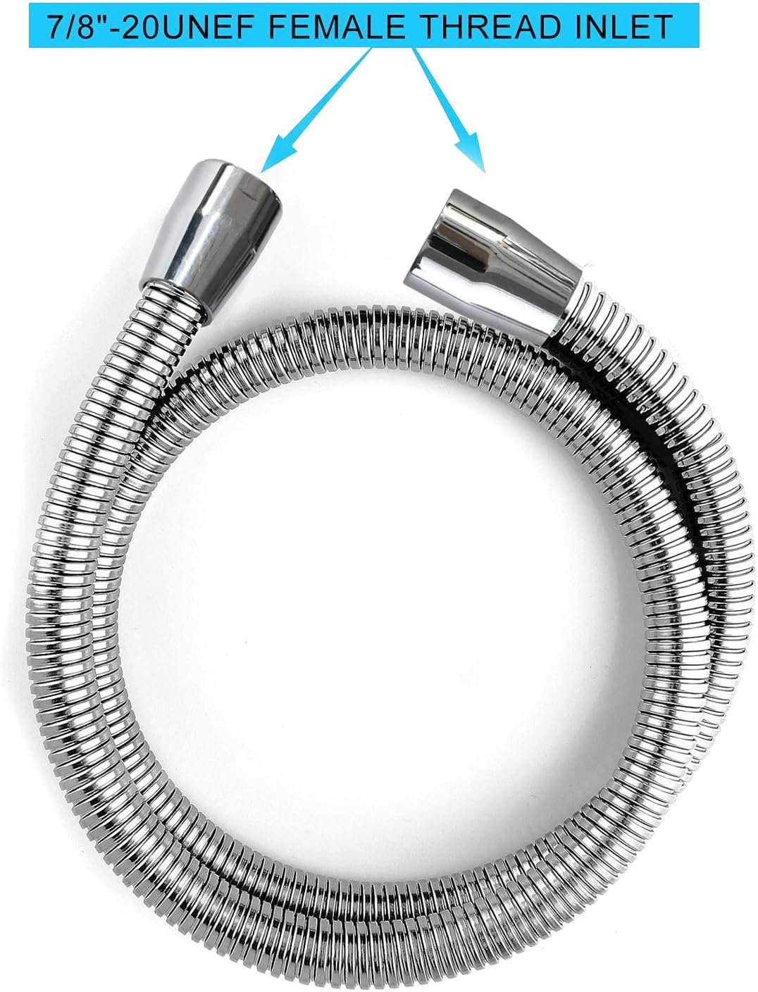 CWM 45 Inch Stainless Steel Hose for Commercial Kitchen Sink Faucets Flexible Hose Replacement