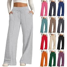 Wide Leg Sweatpants Women Tall Baggy Double Waisted Sweatpants