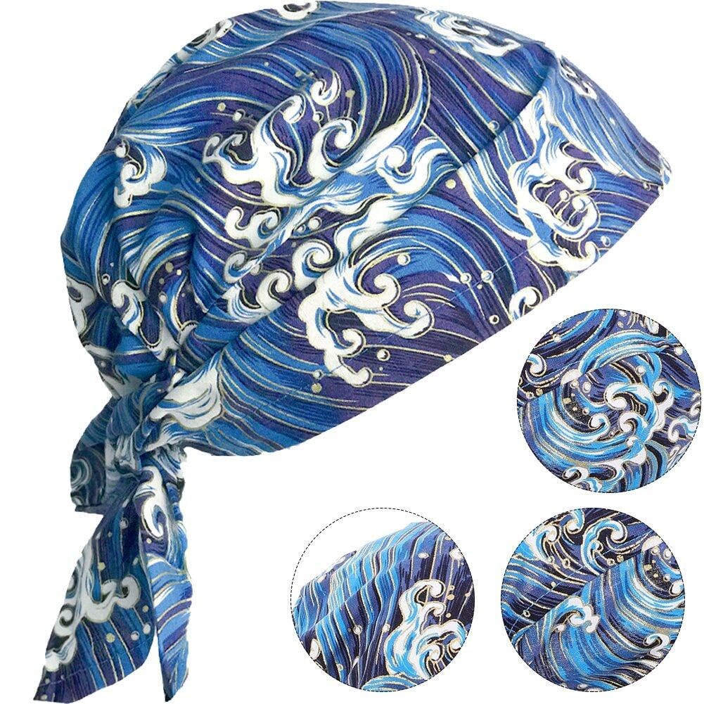 Cappello Cuoco Giapponese Regolabile Bandana Chef Berretto Teschio Cucina Traspirante