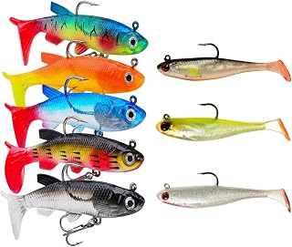 Swimbait-Gummifisch-Set, 8-teilig