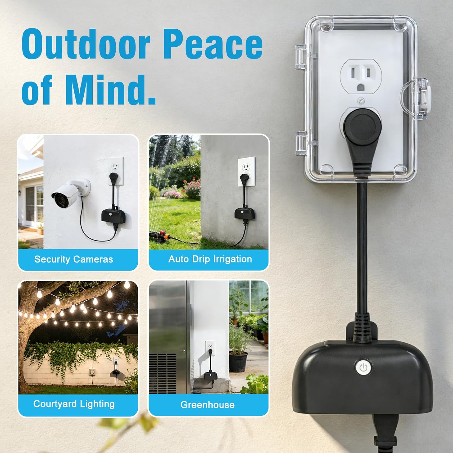 Daytech Power Failure Alarm WiFi, Freezer Alarm with App Notifications, 110dB Loud Power Outage Alarm LED Indicator, Power Loss Alarm Monitor for Garage Freezer, Sump Pumps, GFCI Trips, Aquarium