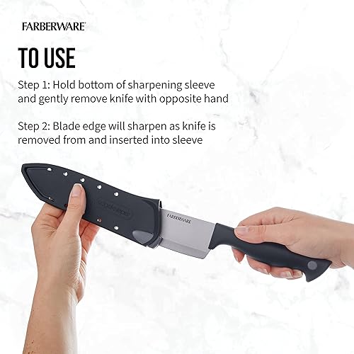 Vista 61 de Farberware 5158146 EdgeKeeper - Cuchillo multiusos, Cuchillo utilitario, 4.5", Negro Negro,Negro /Gris,https:/ www.Yaxa/dp/undefined