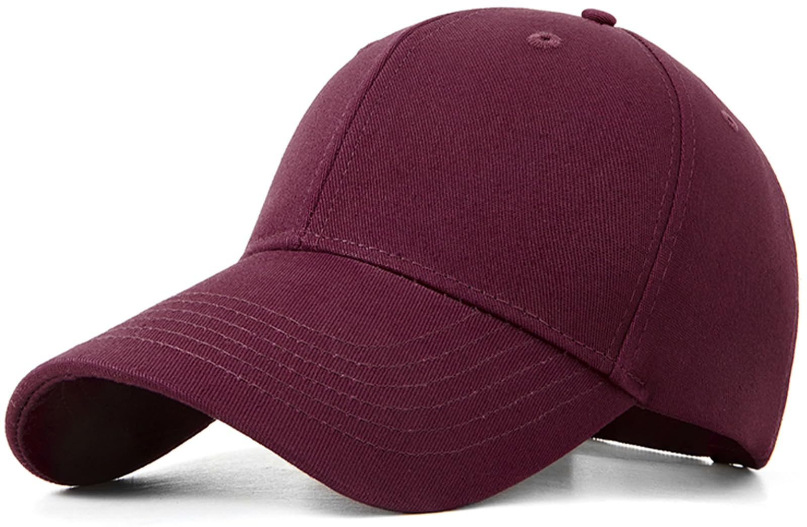 Mens Womens Baseball Cap - Adjustable Classic Plain Dad Hat for Running Golf Outdoor Sports XS to XXL