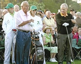 Golf Arnold Palmer and Jack Nicklaus Masters Tournaments - 11"x14" Photo with Protective Sleeve