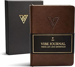 Guided Journal for Men | 13-Week Mindfulness & Self Mastery System for Habit Building, Reflection & Self Improvement | Daily Prompts & Exercises | A5 Vegan Leather | Premium Gift Box | His Vibe