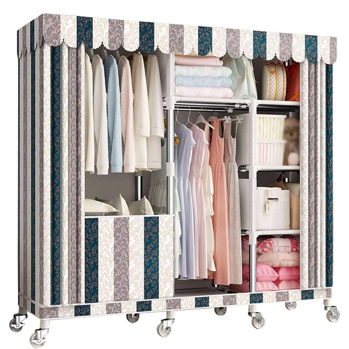 Penderie avec roulettes anti-poussière pour ranger la chambre à coucher