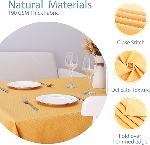 Miniatura 106 de JUCFHY - Mantel rectangular marroquí de tela jacquard a prueba de derrames y resistente al agua y al aceite, mantel decorativo para uso exterior e