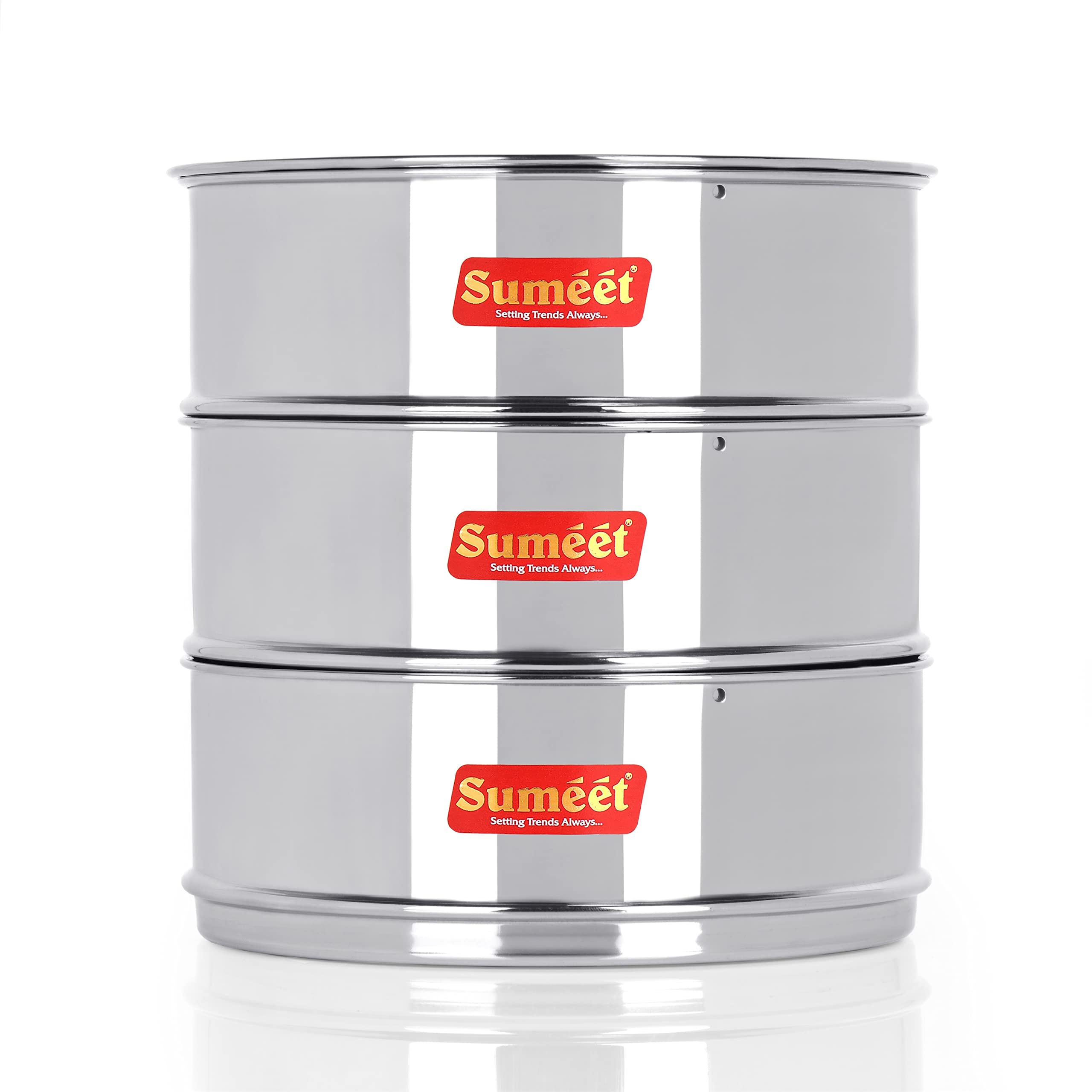 Sumeet Stainless Steel Deep + Flat Stackable Container/Separator with Lid Suitable for 8 Ltr Inner Lid Cooker (B09J2PHFW4) Amazon Price History, Amazon Price Tracker