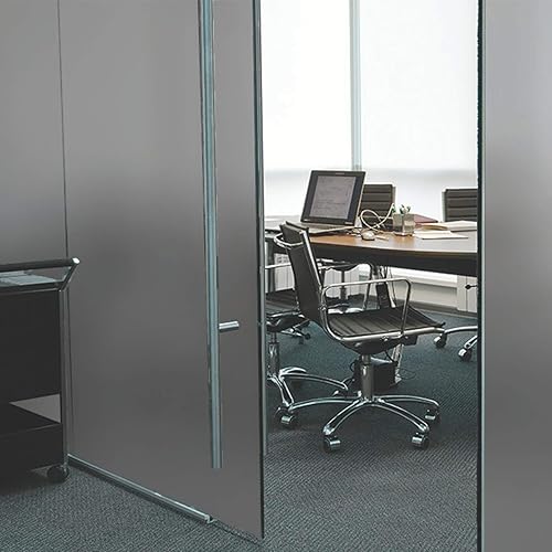 Miniatura 2 de Película opaca de privacidad para ventana, adhesiva, estática, para cubrir vitrales, calcomanías de control de calor para baño, oficina, seguridad