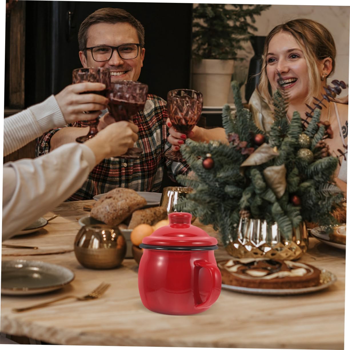 Gatuida 2stücke Teiliges Von Emaille Bechern Mit Griff Für Kaffee Und Tee Mikrowellengeeignet Vintage Design Für Zuhause Und Büro Leicht Und Bruchsicher