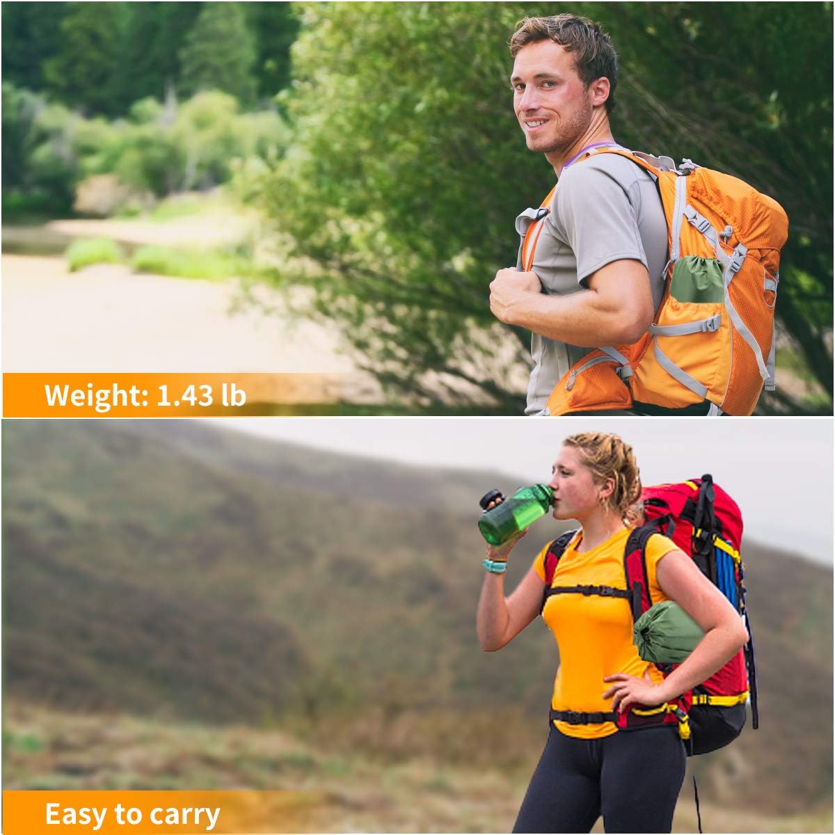 VECUKTY Inflatable Ultralight Waterproof Backpacking Image