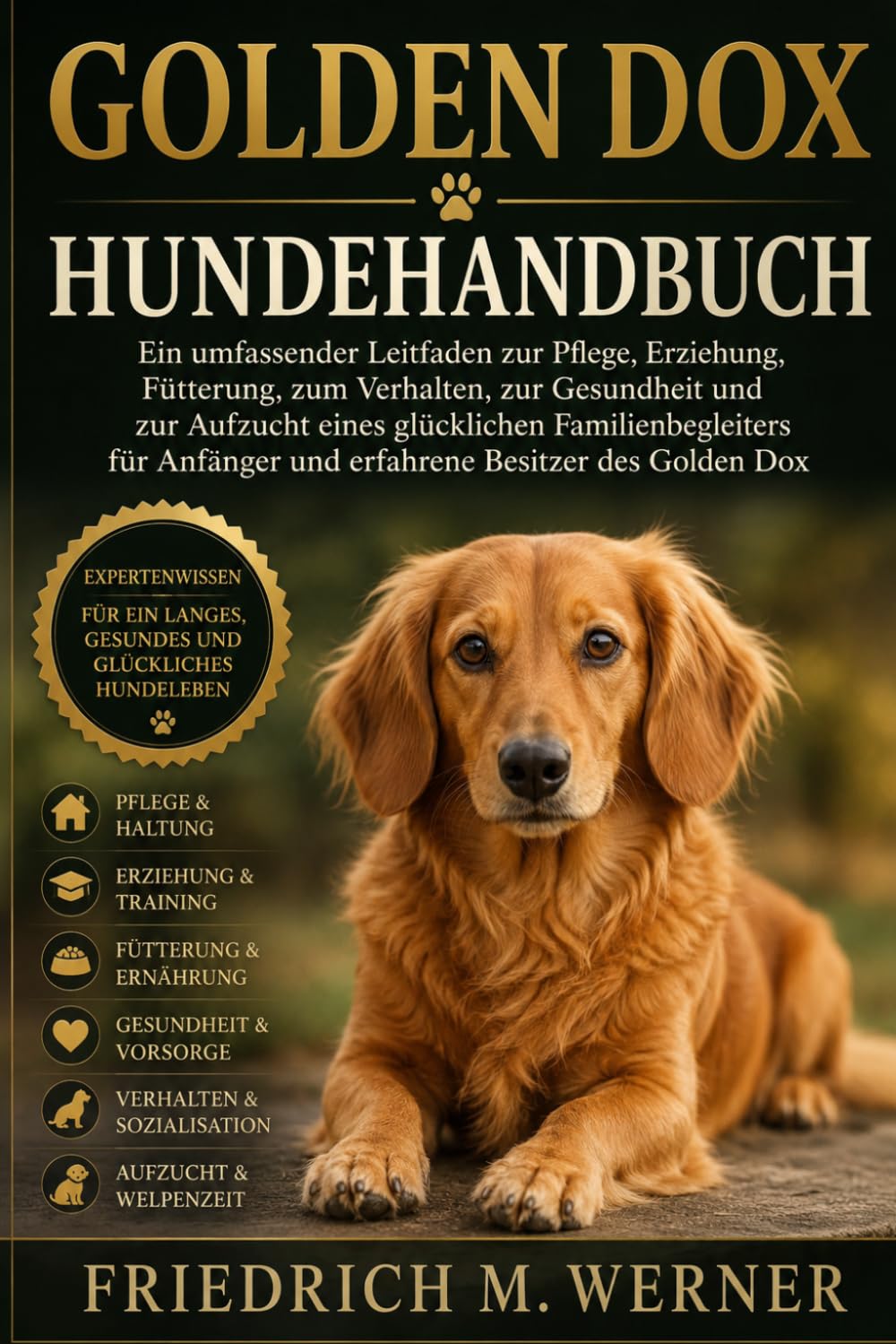 GOLDEN DOX HUNDEHANDBUCH: Ein umfassender Leitfaden zur Pflege, Erziehung, Fütterung, zum Verhalten, zur Gesundheit und zur Aufzucht eines glücklichen ... und erfahrene Besitzer des Golden Dox