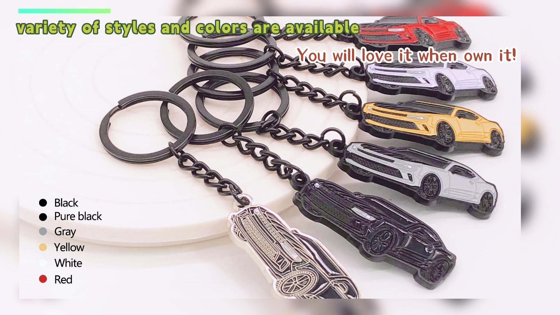 Black Camaro Lanyard With RS SS Z28 Badge – Quick Release Neck Keychain