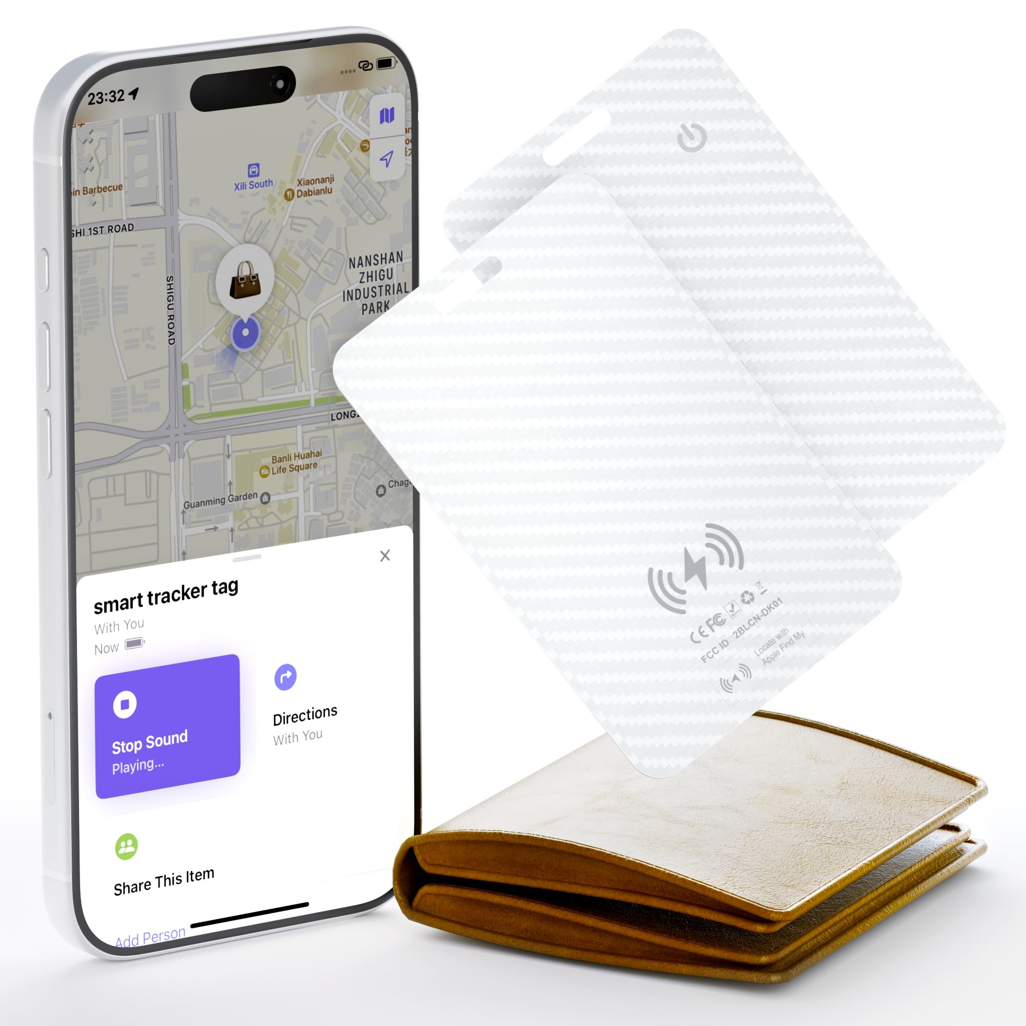 2-Pack Wallet Tracker Card [Apple MFi Certified] (iOS Only), Rechargeable Ultra-Thin Finder 0.07in Bluetooth Air Tracker Tags Smart Finder for Apple Find My IP68 Waterproof for Wallets, Passport,Bags-image-29