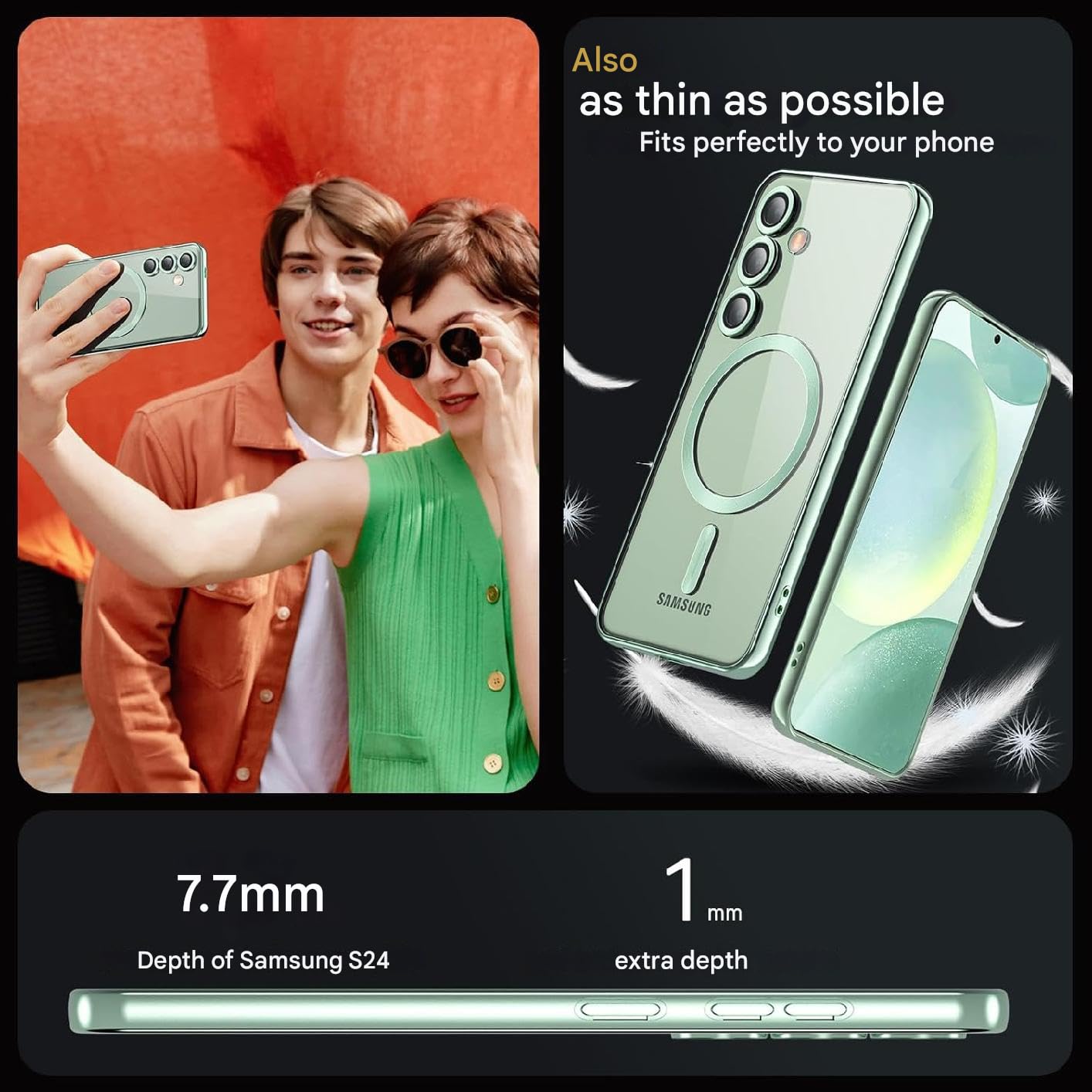 VONZEE Clear MagSafe Case for Galaxy S23 Plus -6