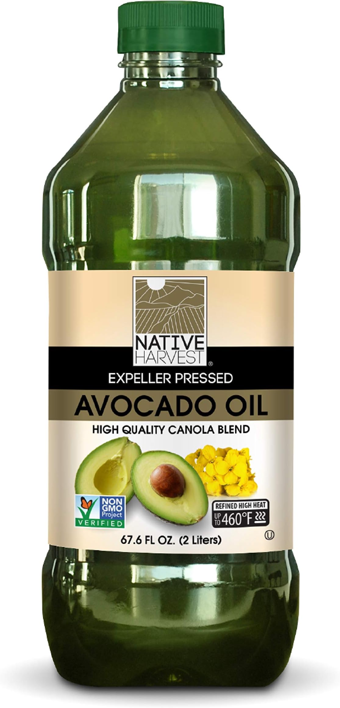 Native Harvest Expeller Pressed Non-Gmo Avocado/Canola Oil Blend, 2 Litre (67.6 Fl Ounce ), Avocado/Canola, 67.6 Fl Ounce ()