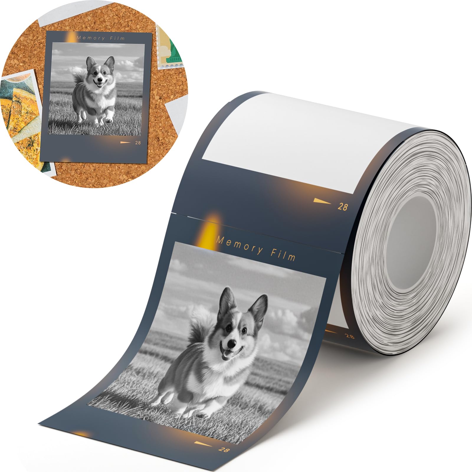 NIIMBOT Photo Label only for B21 Pro Label Printer, 2.1x2.6in (54x67mm) Thermal Photo Paper, Waterproof Sticker Card for Scrapbook DIY (Best Years)