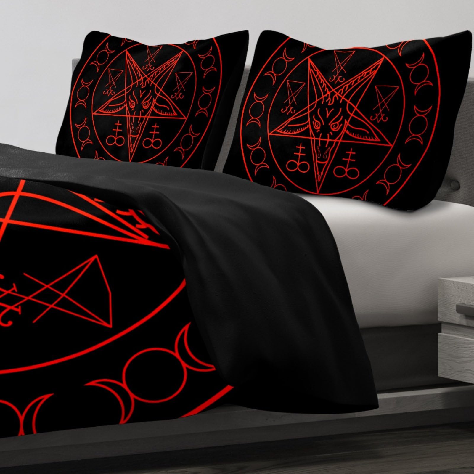 Amazon.com: Anna Cowper Baphomet and Lucifer Bedding 3 Piece Duvet